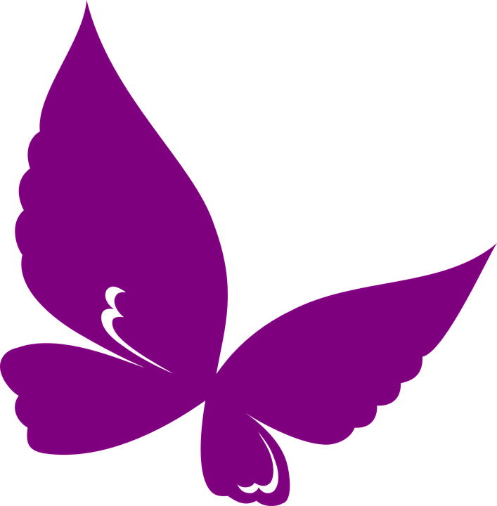 Vibrant Purple Butterfly Graphic PNG