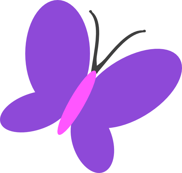 Vibrant Purple Butterfly Graphic PNG