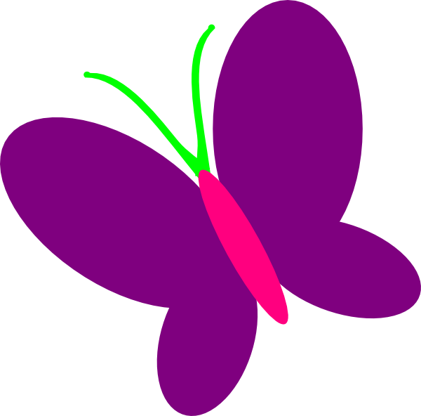 Vibrant Purple Butterfly Graphic PNG