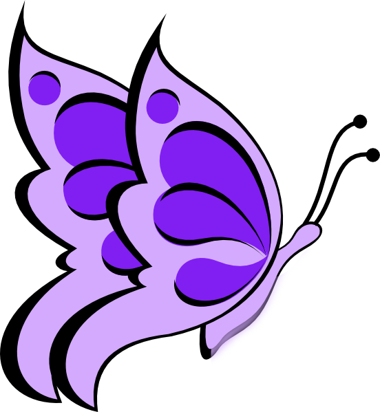 Vibrant Purple Butterfly Illustration PNG