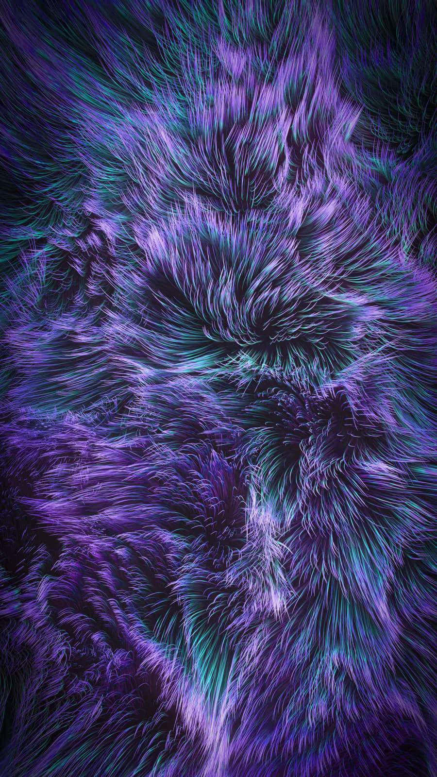 Vibrant Purple Faux Fur Texture Wallpaper