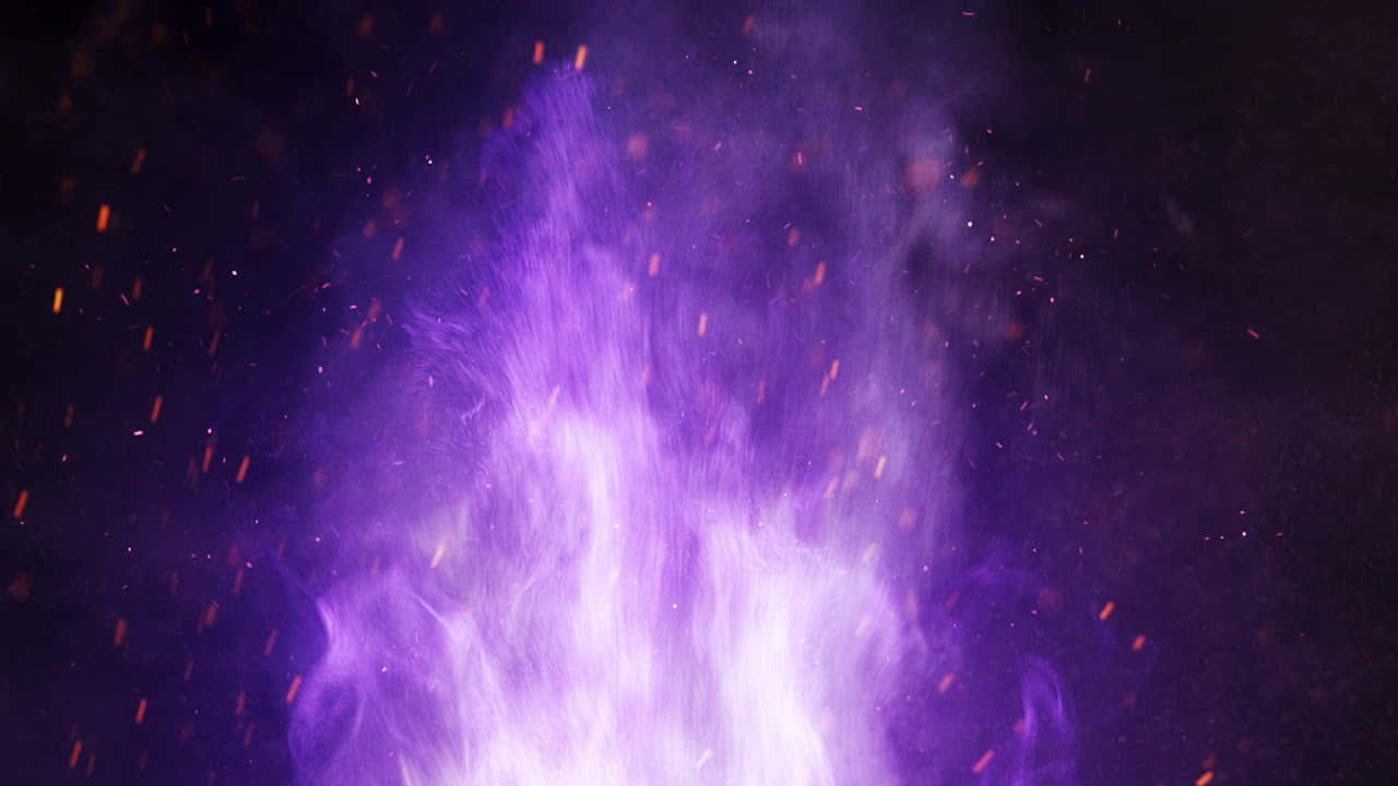 Vibrant Purple Flame Energy Wallpaper