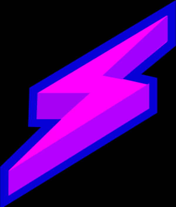 Vibrant Purple Lightning Bolt PNG
