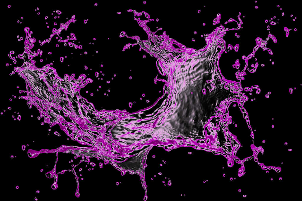 Vibrant Purple Liquid Splash PNG