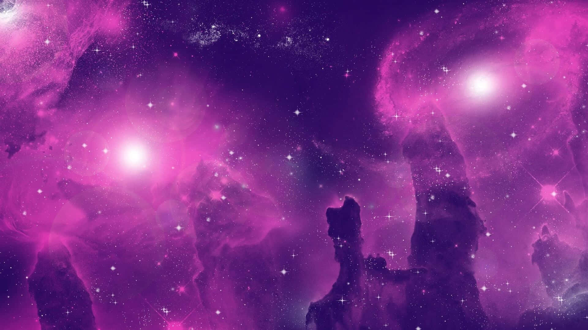 Vibrant Purple Nebula Space Wallpaper