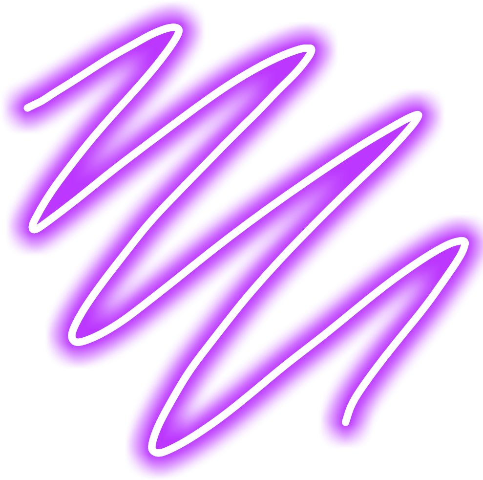 Vibrant Purple Neon Scribbles PNG