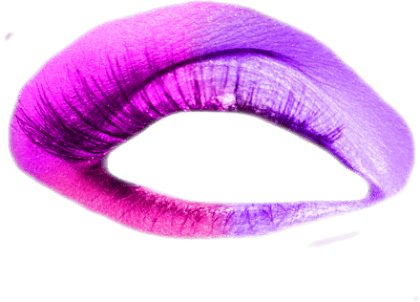 Vibrant Purple Ombre Lips PNG