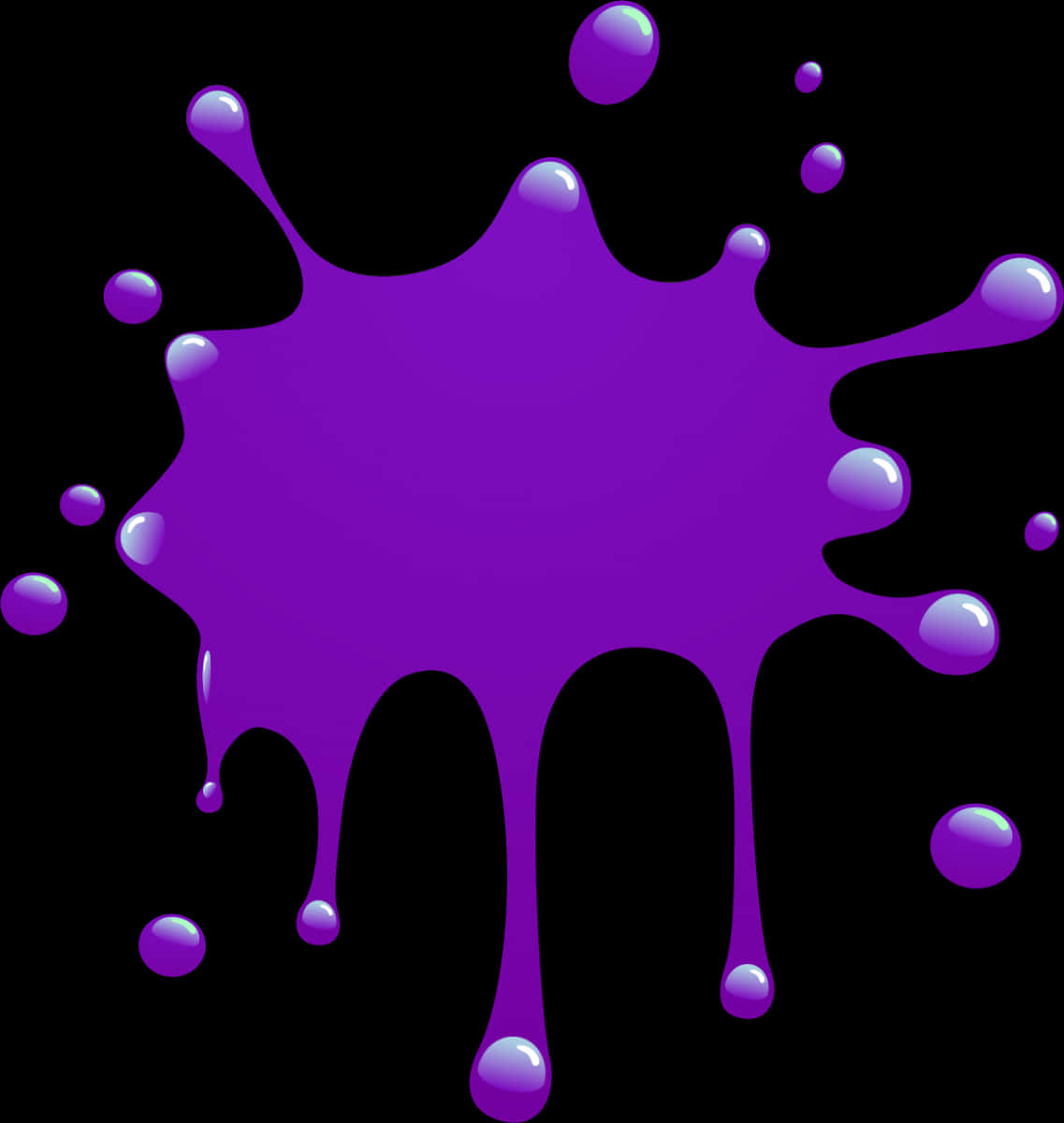 Vibrant Purple Paint Splatter PNG