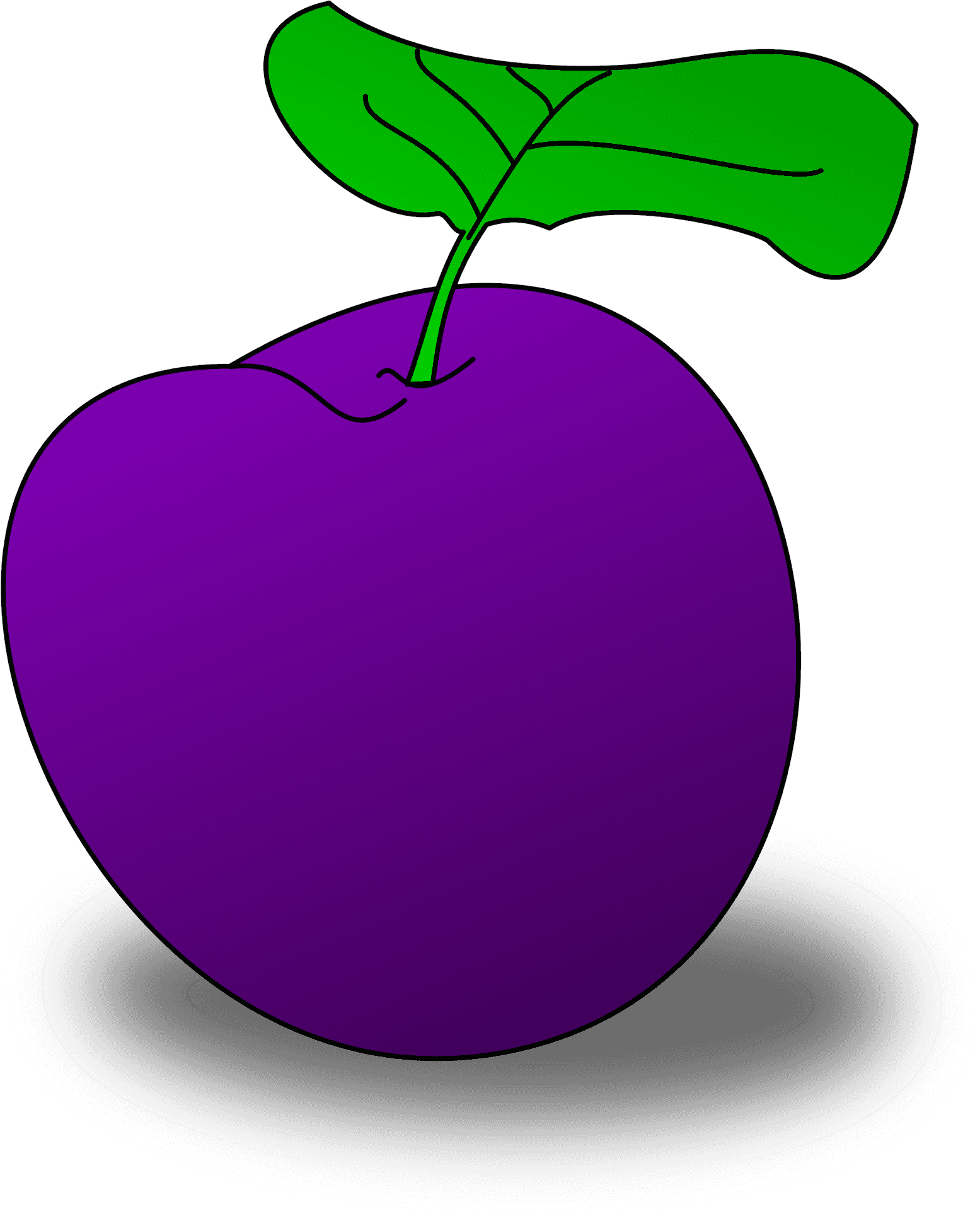 Vibrant Purple Plum Illustration PNG