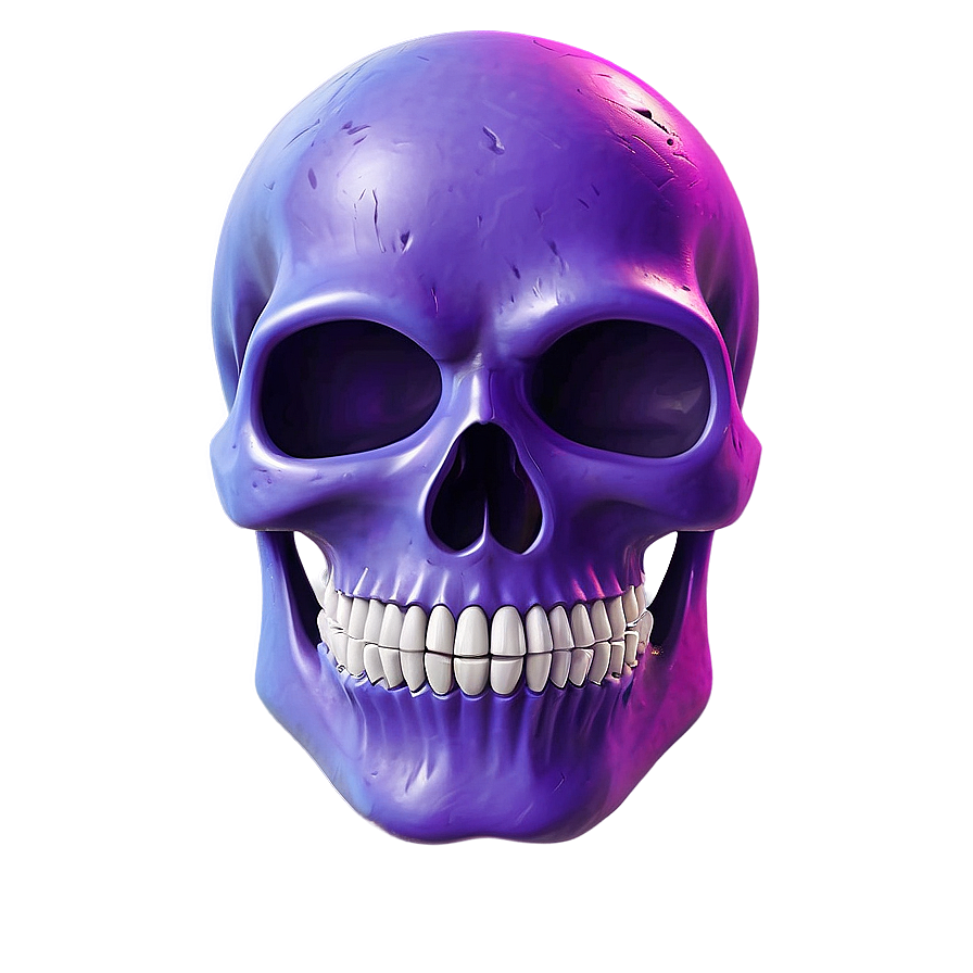 Vibrant Purple Skull Trooper Illustration Png Bir PNG