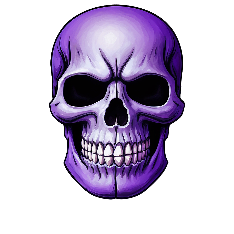 Vibrant Purple Skull Trooper Illustration Png Rti PNG