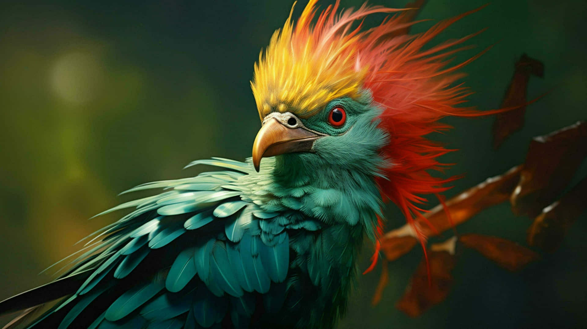 Vibrant Quetzal Portrait Wallpaper