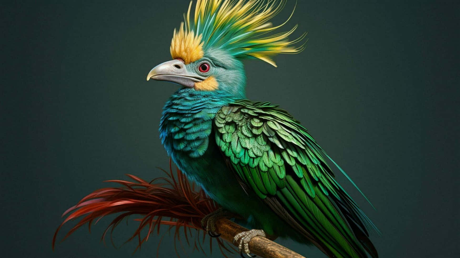 Vibrant Quetzal Portrait Wallpaper