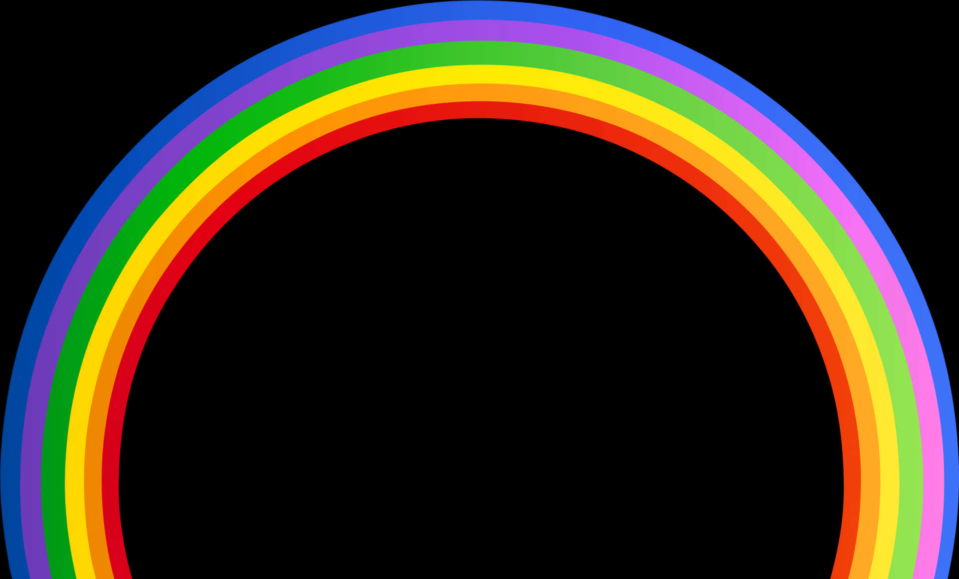 Vibrant Rainbow Arc PNG