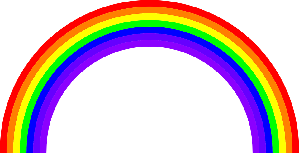 Vibrant Rainbow Arch PNG
