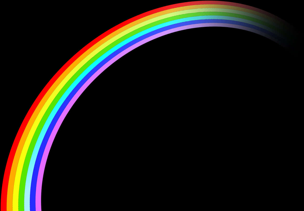 Vibrant Rainbow Arcon Black Background PNG