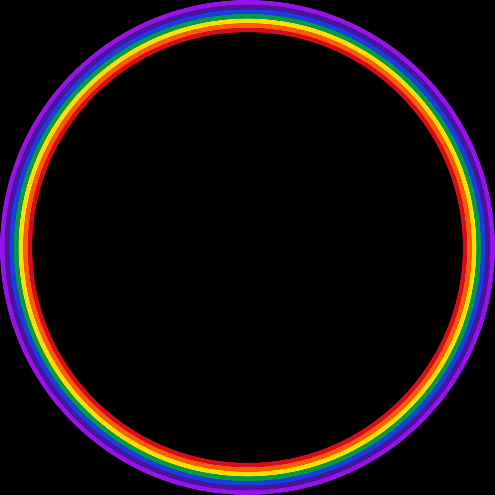 Vibrant Rainbow Circle Graphic PNG