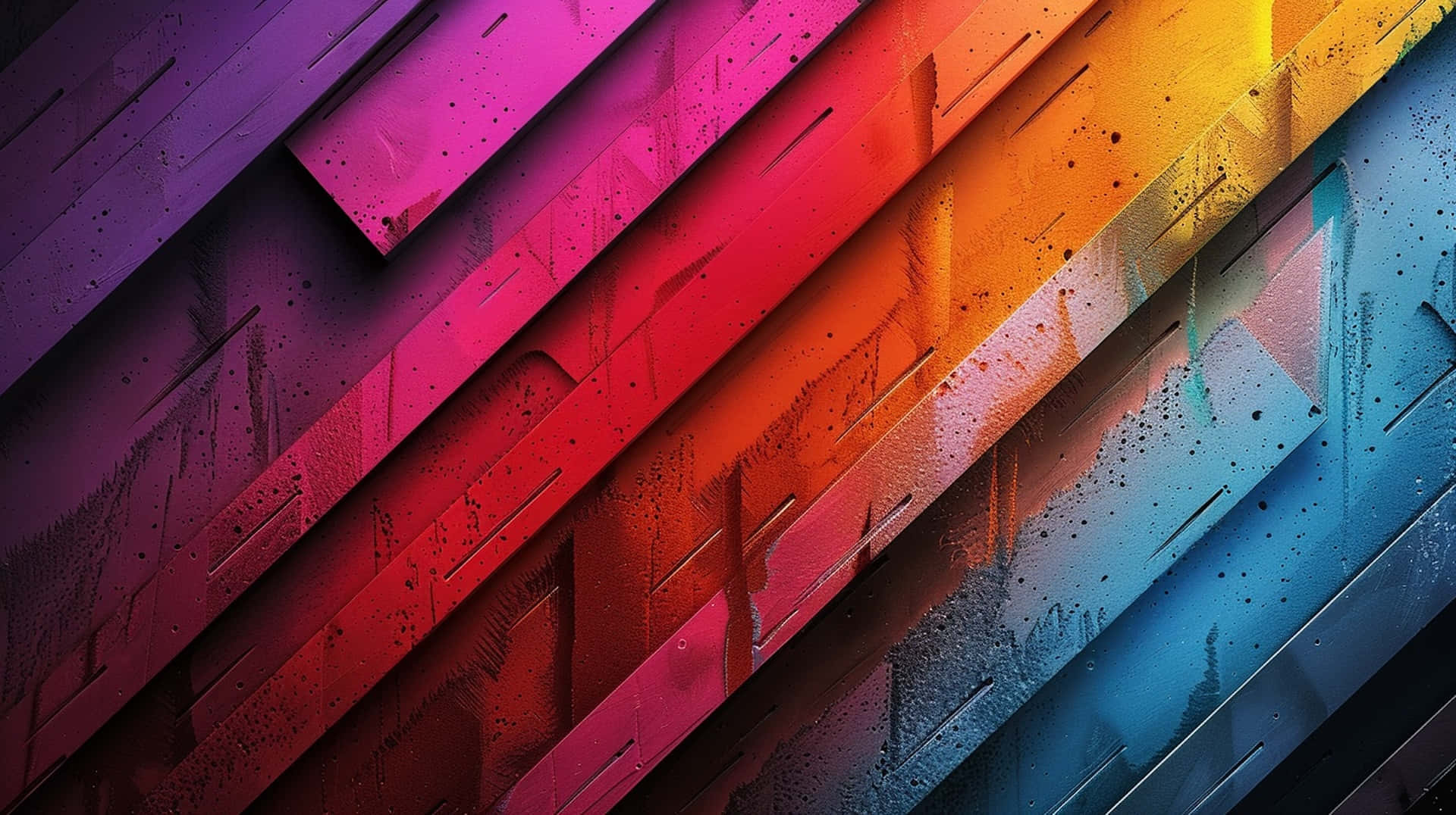 Vibrant Rainbow Planks Background Wallpaper