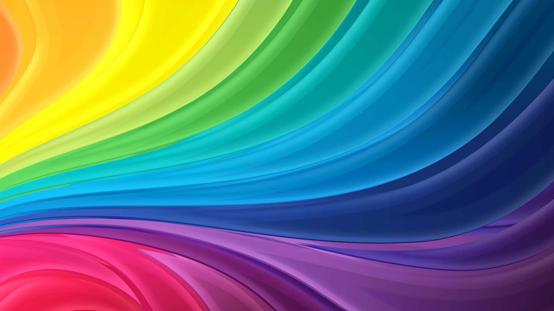 Vibrant Rainbow Swirls Wallpaper