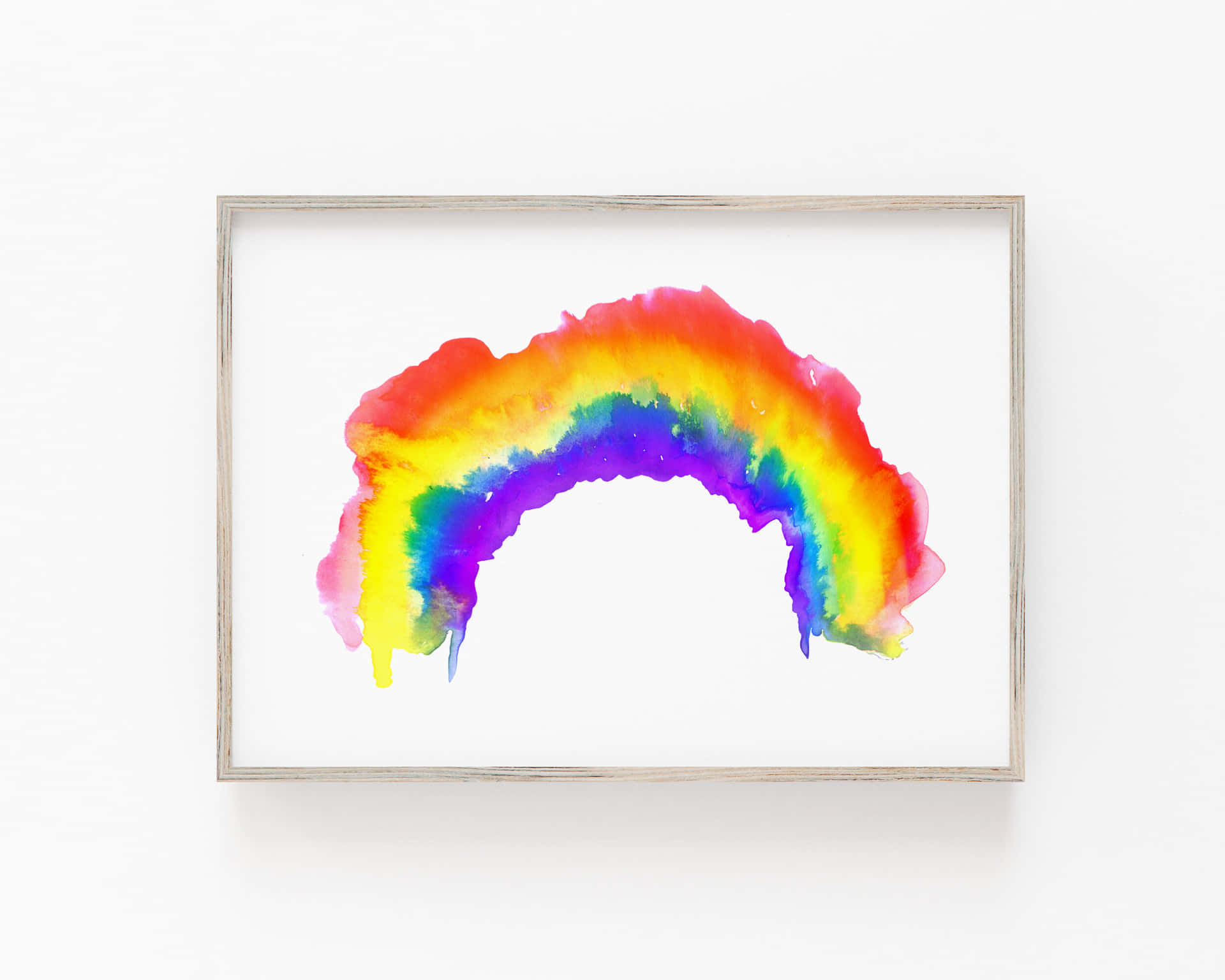 Levendige Regenboog Aquarel Kunst Achtergrond