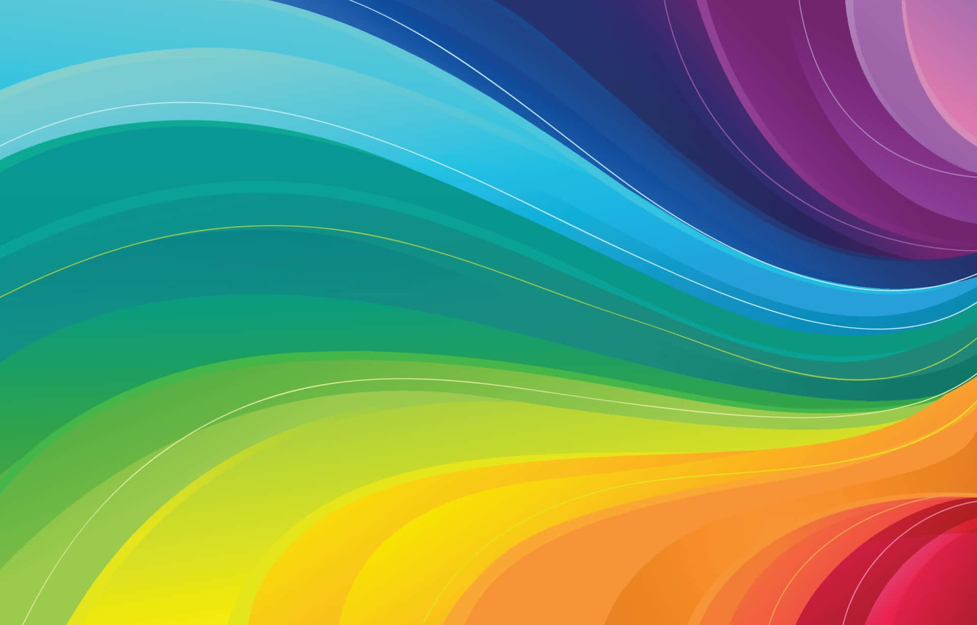 Vibrant_ Regenboog_ Golven_ Abstract Achtergrond