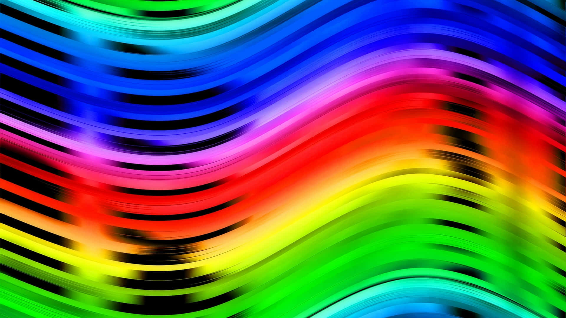 Vibrant_ Rainbow_ Waves_ Abstract Wallpaper