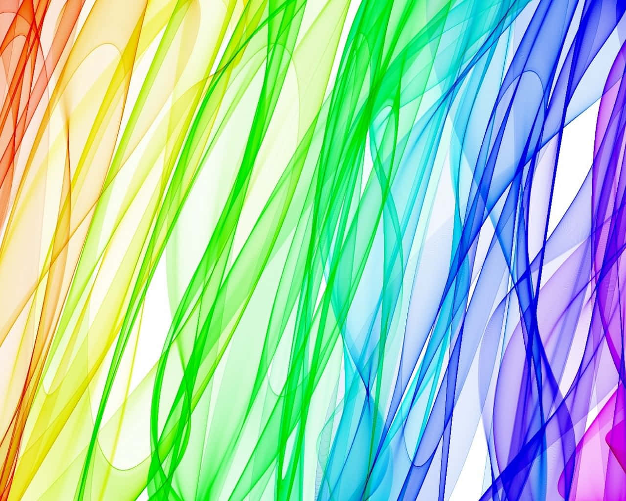 Vibrant_ Rainbow_ Waves_ Background Wallpaper
