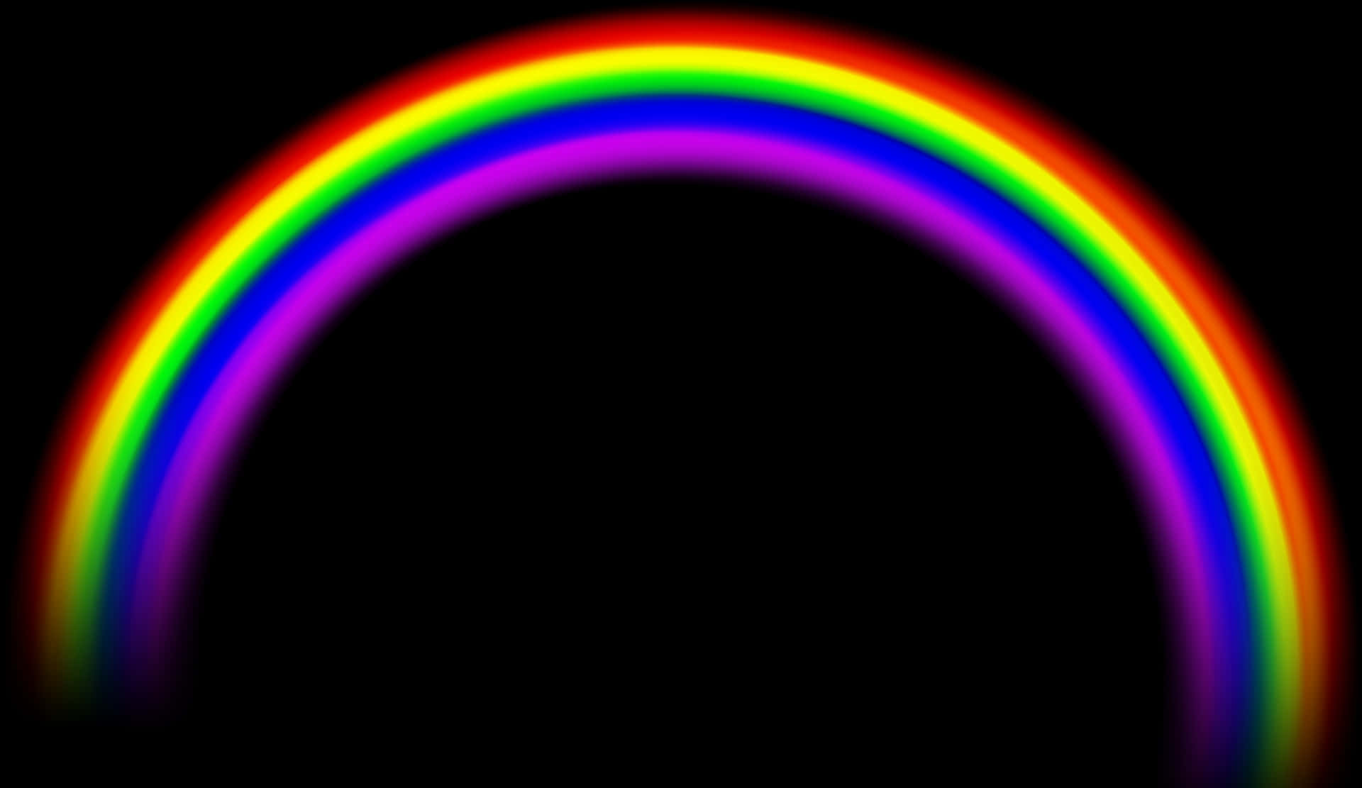 Vibrant Rainbowon Black Background PNG