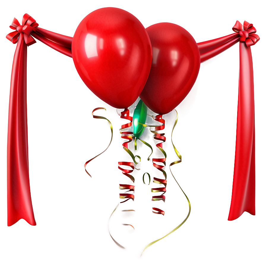 Vibrant Red Balloons Png Mte13 PNG