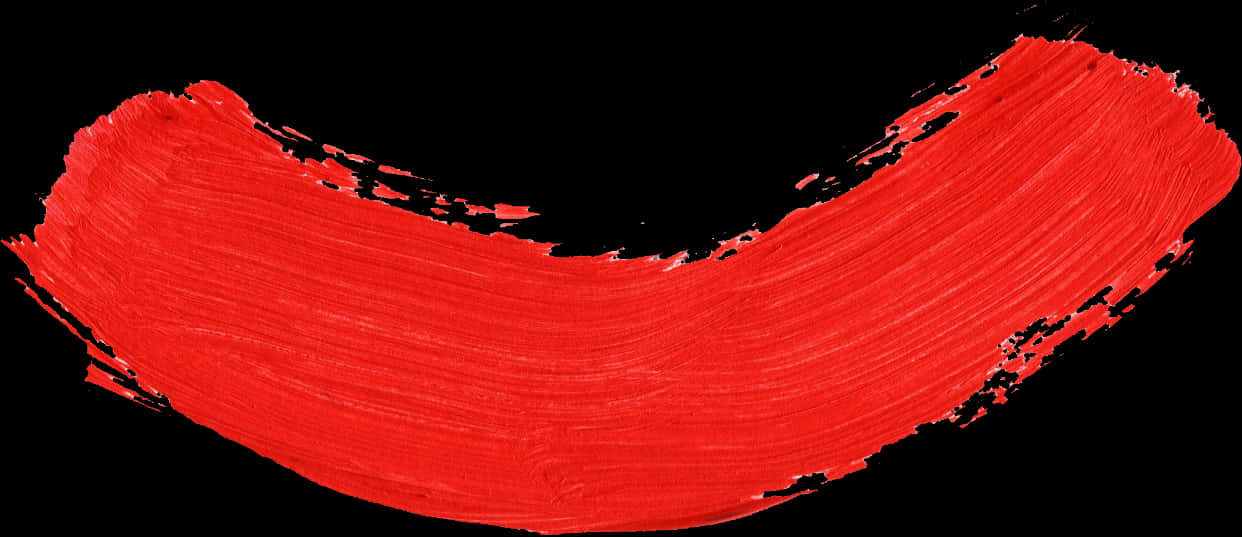 Vibrant Red Brush Stroke PNG