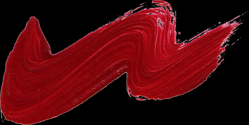 Vibrant Red Brush Stroke PNG