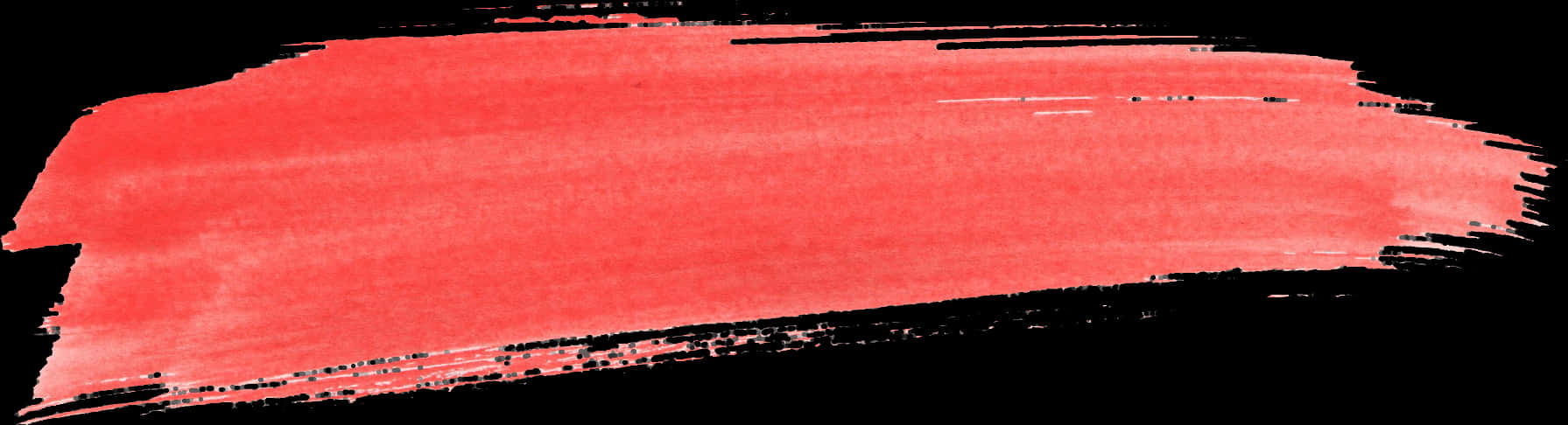 Vibrant Red Brush Stroke PNG