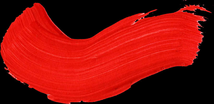 Vibrant Red Brush Stroke PNG