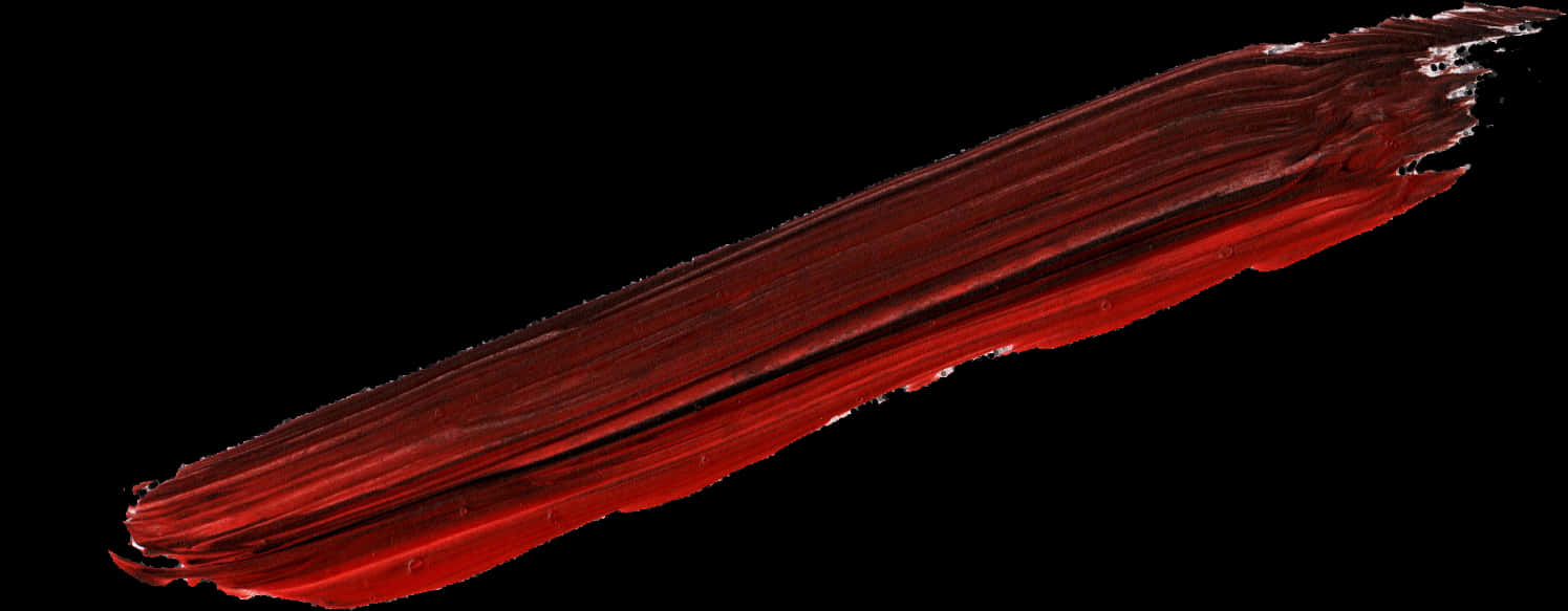 Vibrant Red Brush Strokeon Black PNG