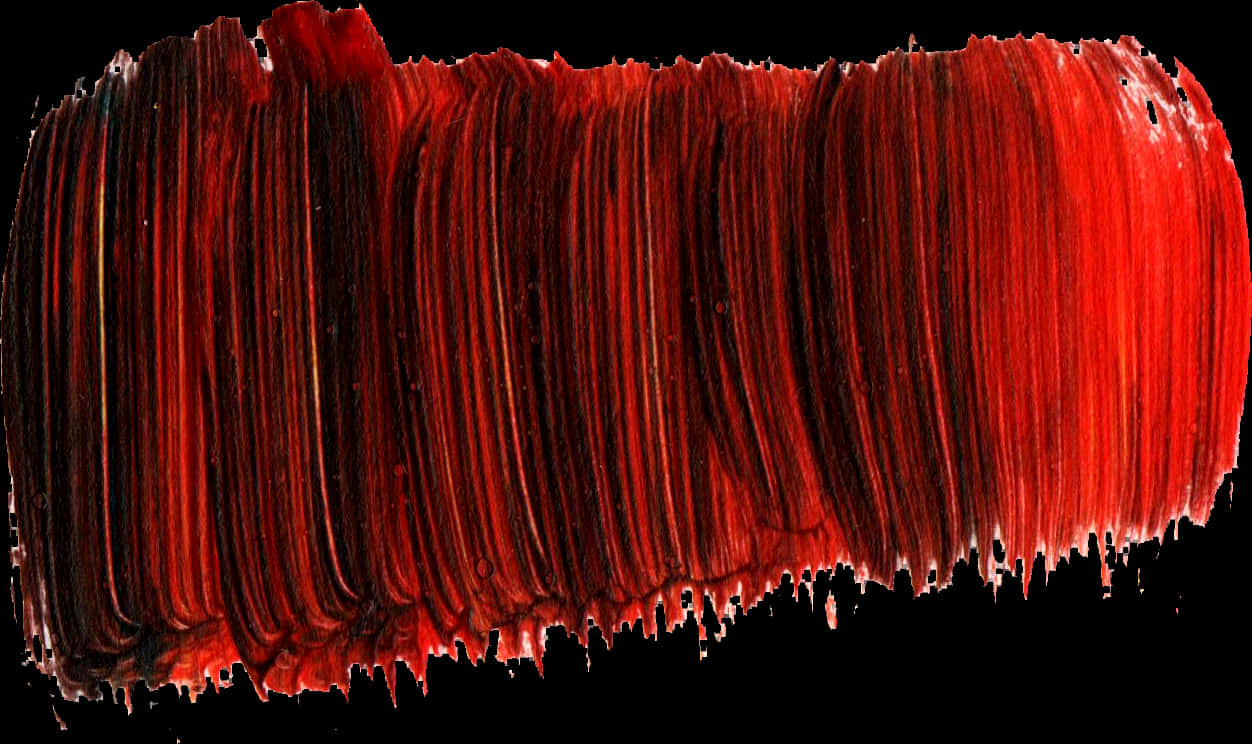 Vibrant Red Brushstroke Texture PNG