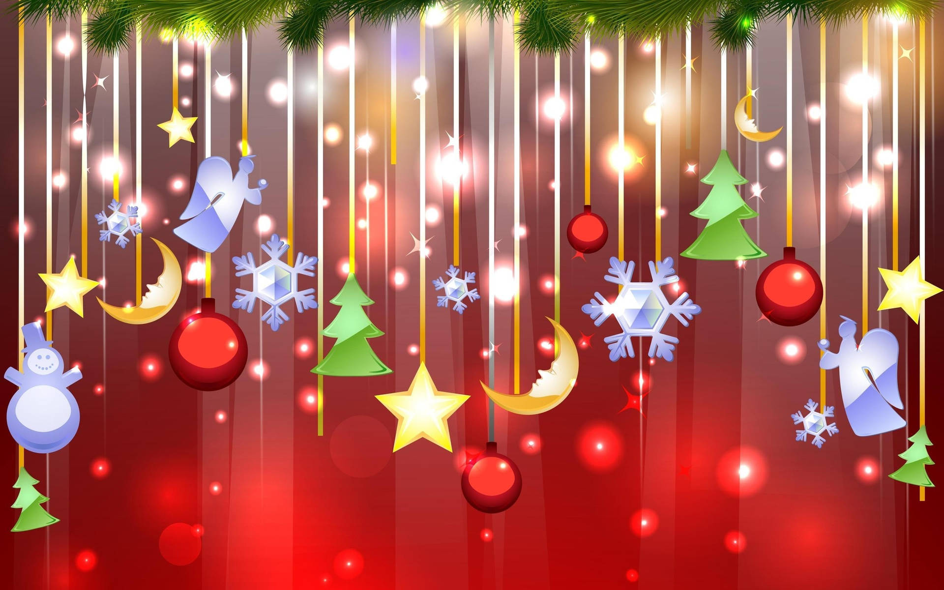 Vibrant Red Christmas Background