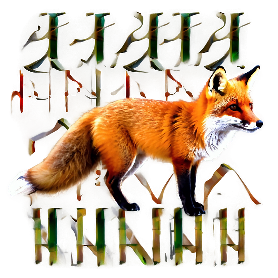 Vibrant Red Fox Png 06242024 PNG