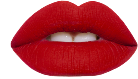 Vibrant Red Lips Closeup PNG