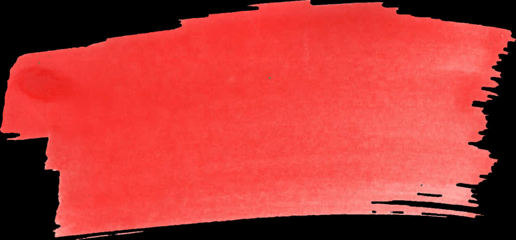 Vibrant Red Paint Brush Stroke PNG