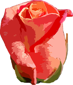 Vibrant Red Rose Artwork PNG