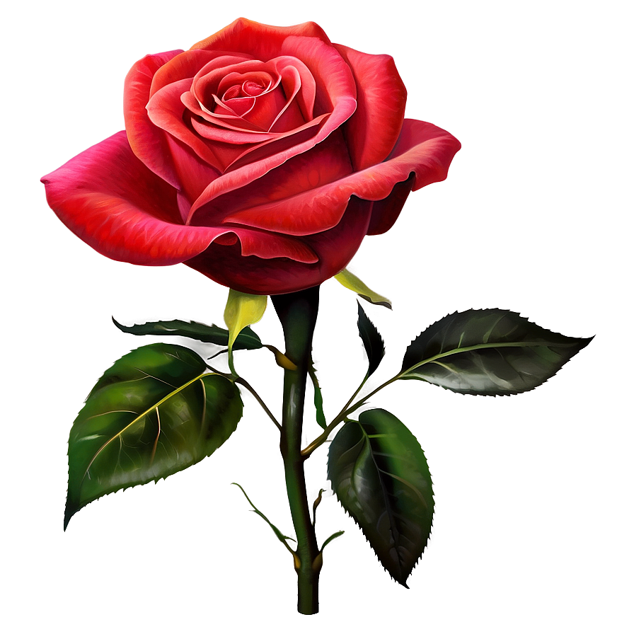 Vibrant Red Rose Png 23 PNG