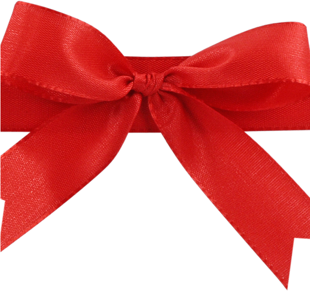 Vibrant Red Satin Bow PNG