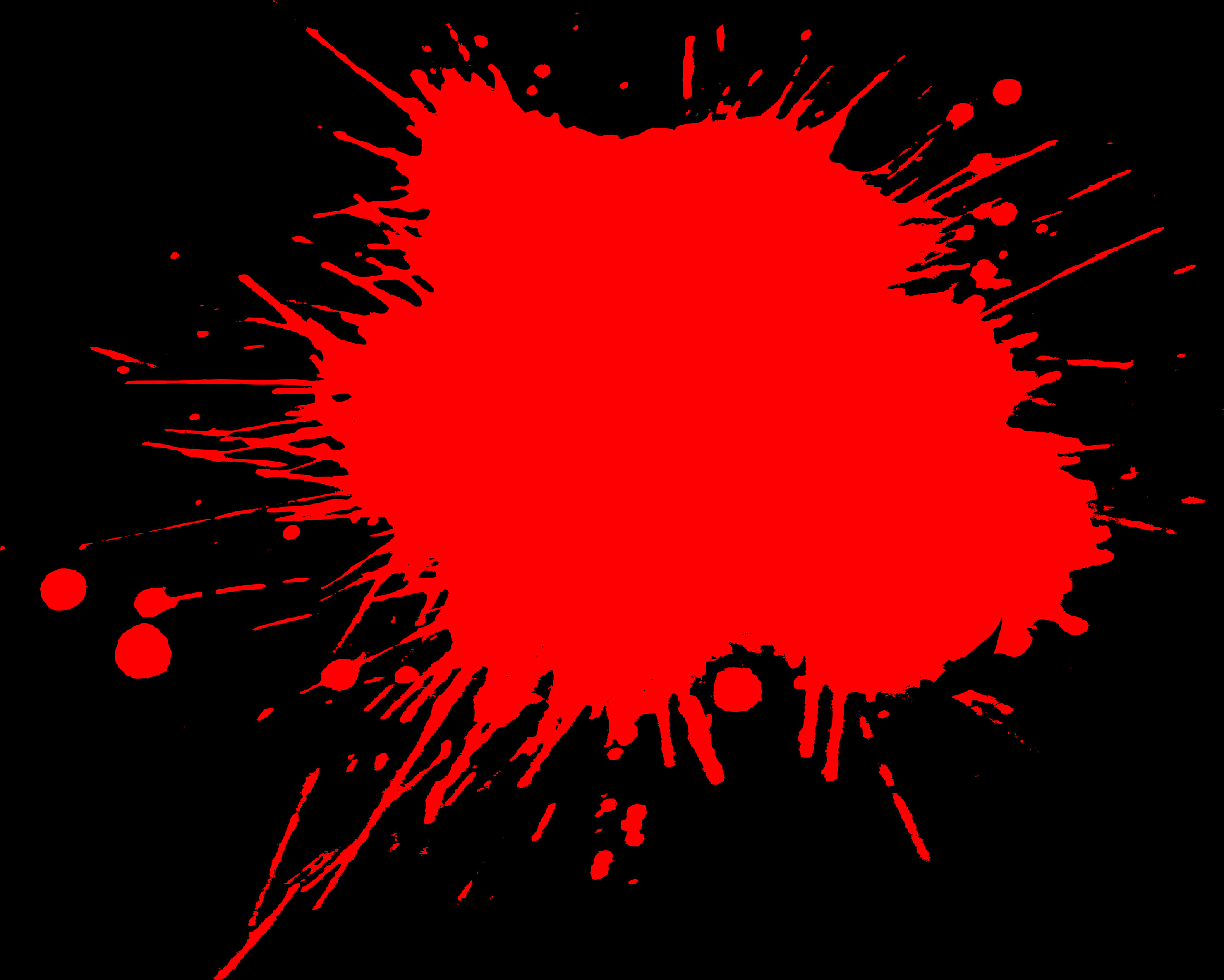 Vibrant Red Paint Splatter PNG