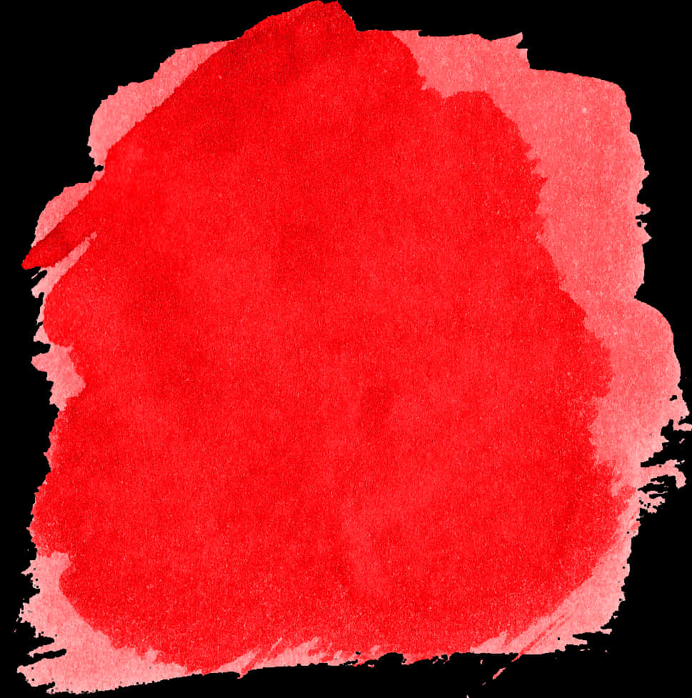 Vibrant Red Watercolor Brush Stroke PNG