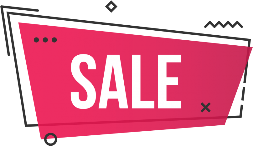 Vibrant Sale Banner Design PNG