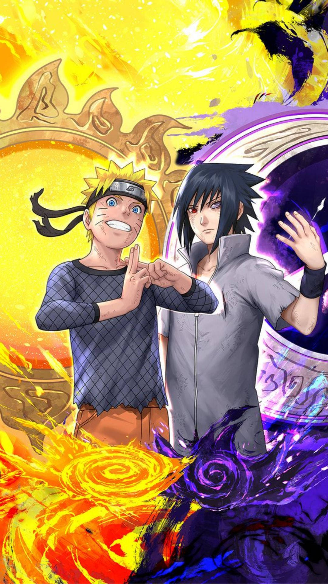 Vibrant Sasuke Naruto Iphone Anime Background
