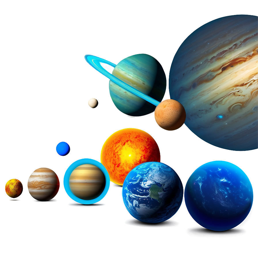 Download Vibrant Solar System Planets Png Nbo | Wallpapers.com