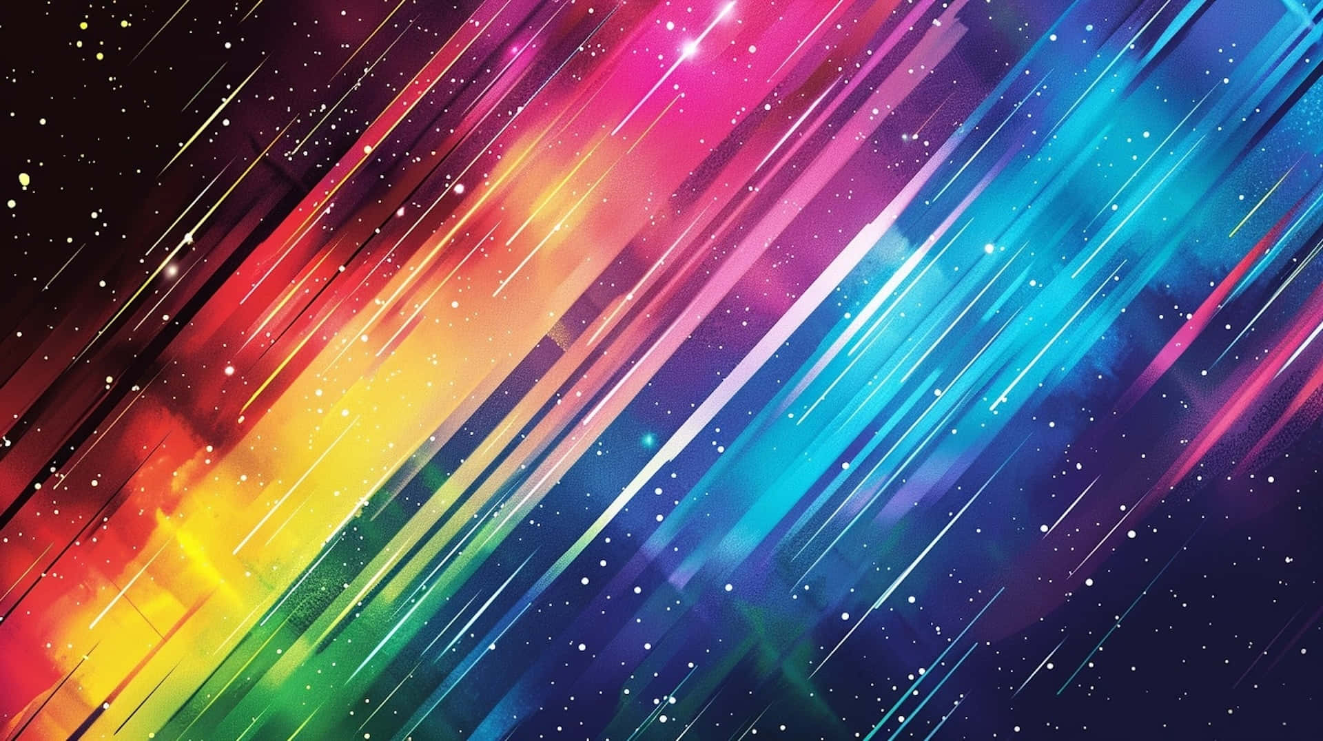 Vibrant Space Rainbow Wallpaper