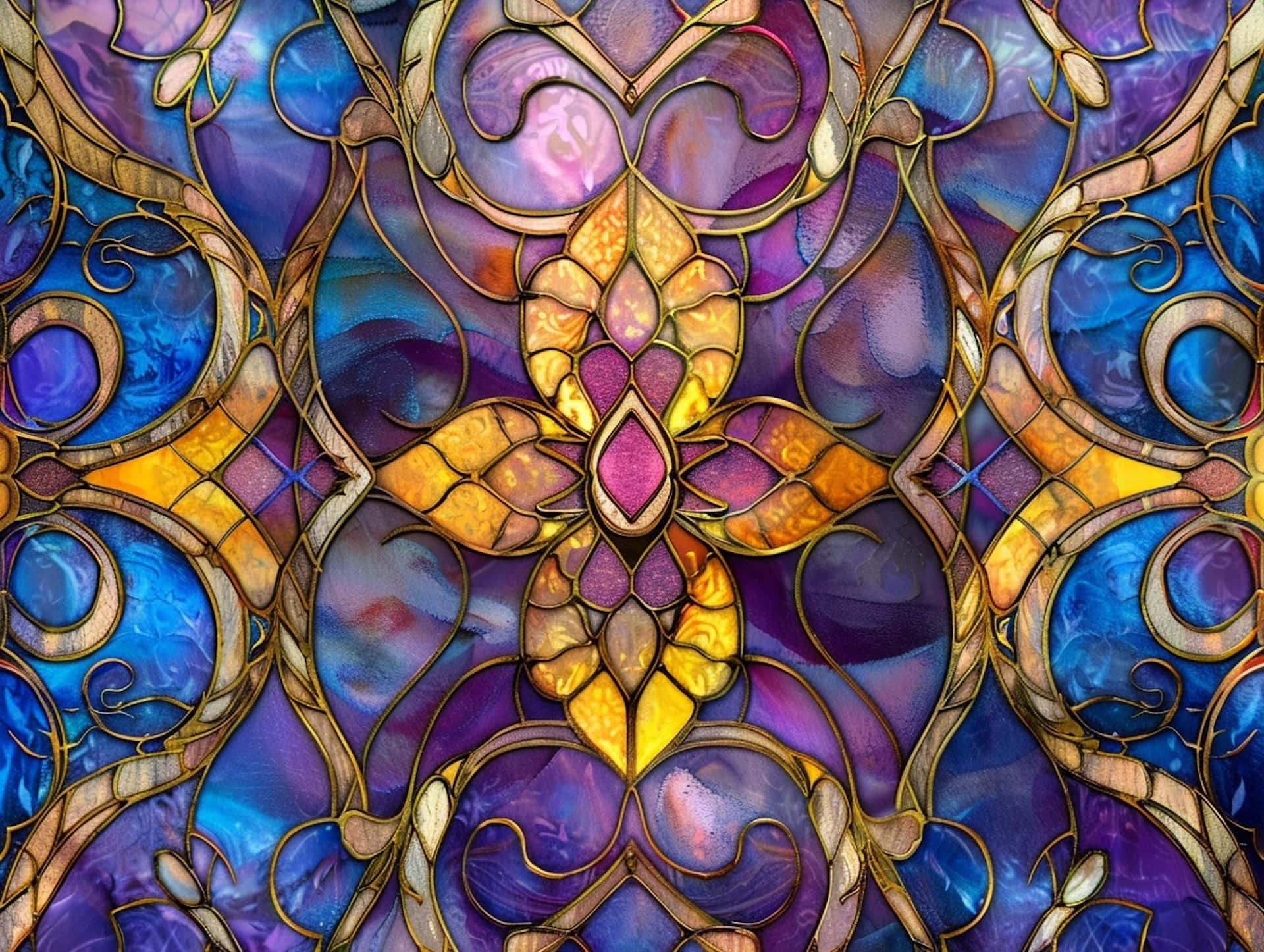 Vibrant_ Stained_ Glass_ Artistry.jpg Wallpaper