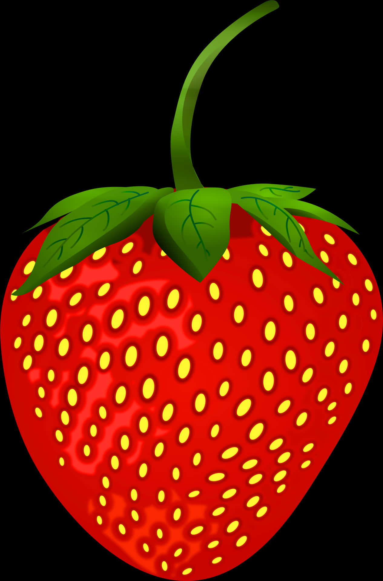 Vibrant Strawberry Illustration PNG